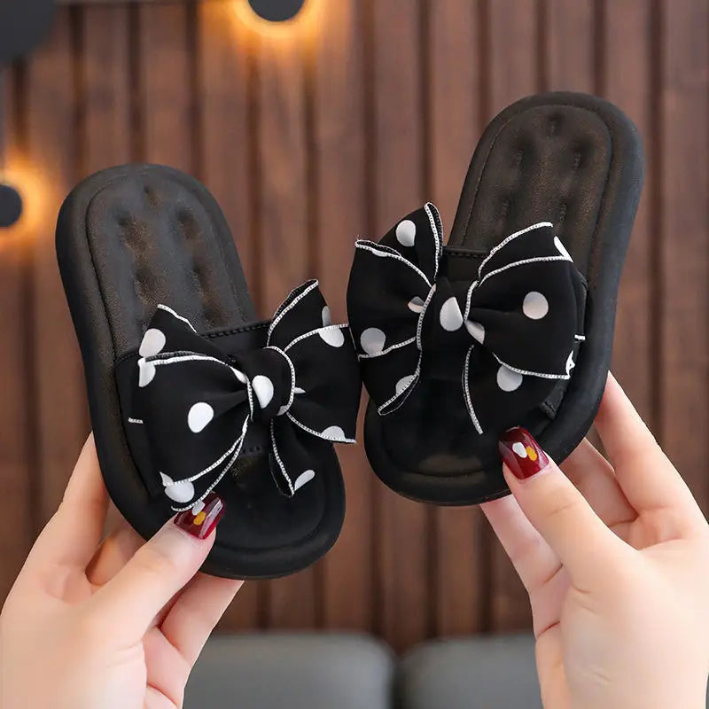 Princess Non-slip Soft Sole Bow Tie Flip Flops Slippers