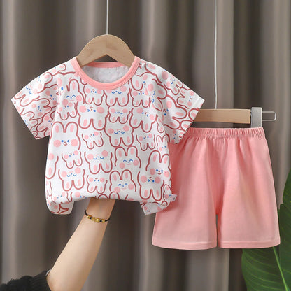 Baby Girl Outfit Set Short Sleeve T-shirt