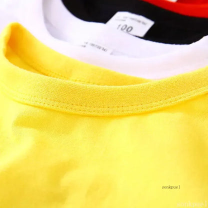 Autumn Spring Cotton T-shirt Tees Long Sleeve White Shirt Kids Tops