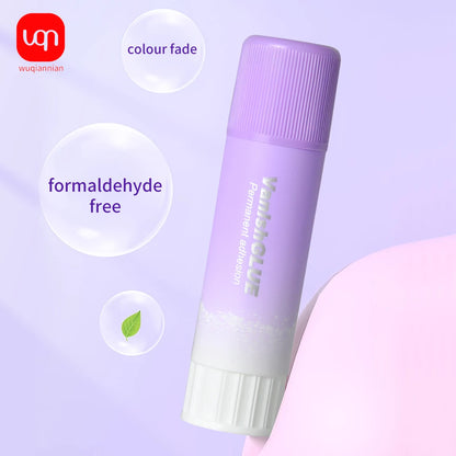 3/6/12pcs Purple School Glue Stick Disappearing Stationery School