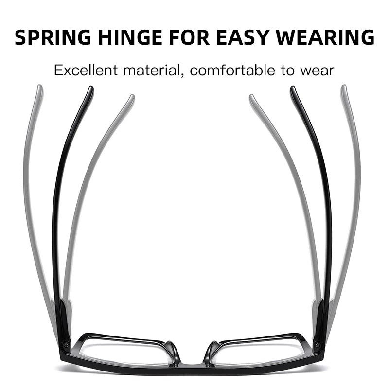 Square Frame Big Face Slimming Reading Glasses