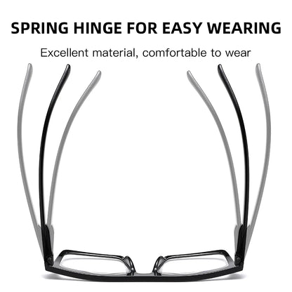 Square Frame Big Face Slimming Reading Glasses