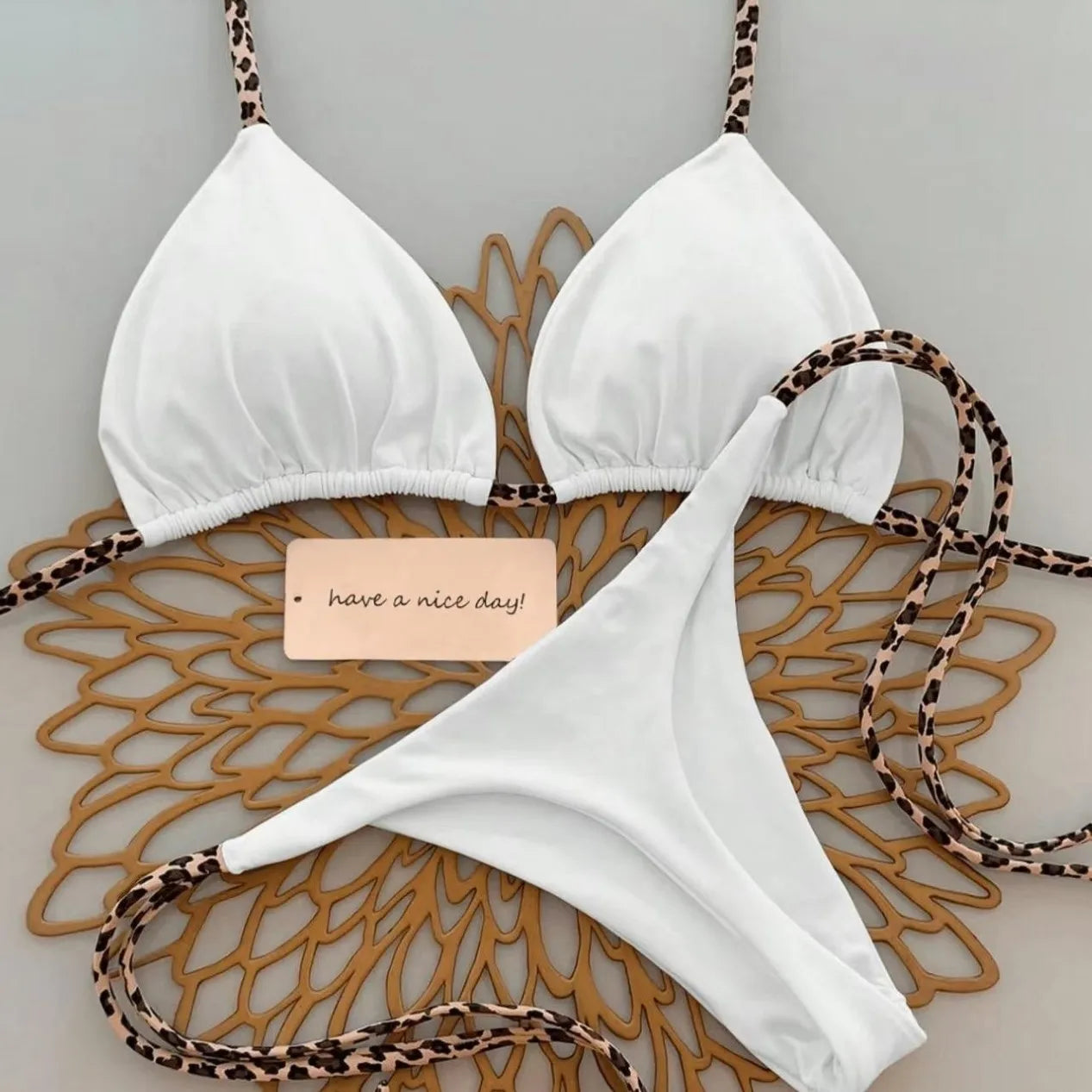 Swimsuit Swimwear Leopard Sexy Bikini Set