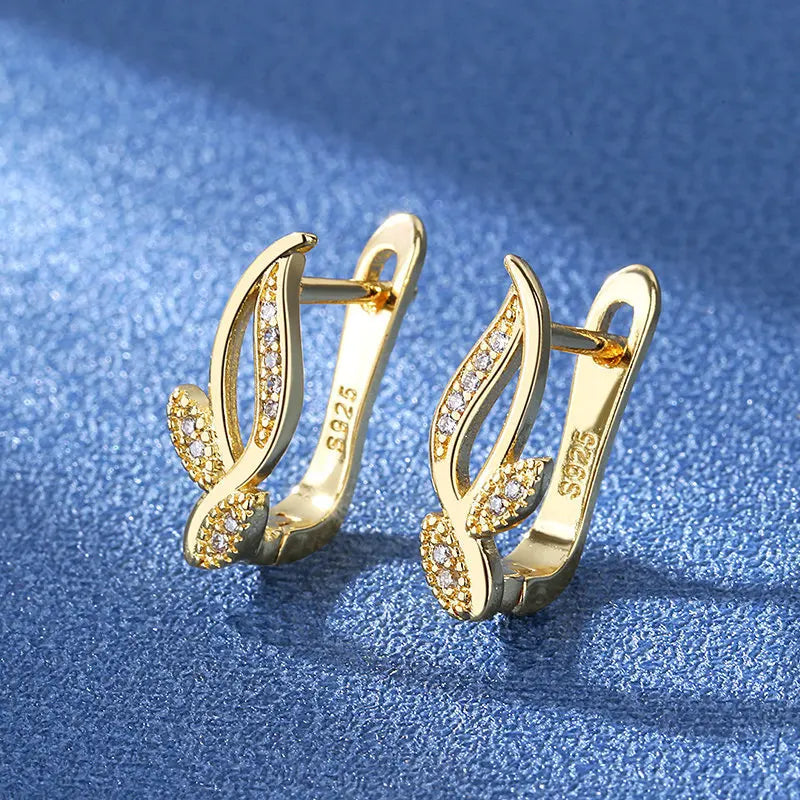 925 Silver Needle Princess Crystal Square Zircon Drop Earrings