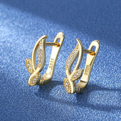 925 Silver Needle Princess Crystal Square Zircon Drop Earrings