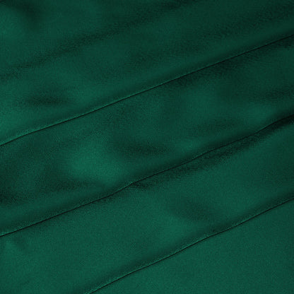 فستان طويل فاخر من الحرير والساتان بدون أكمام