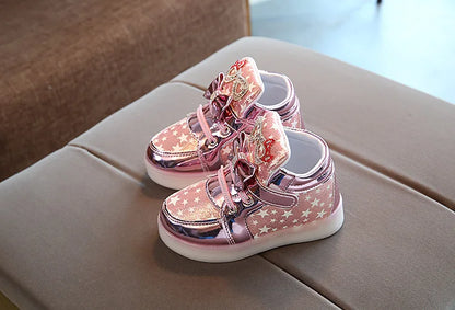 LED Girls Flash Light-up Glowing Sneakers