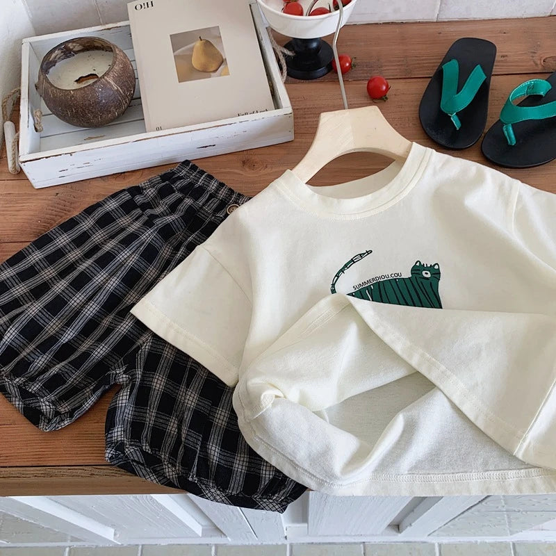 Printed Cartoon Short Sleeve Tops Tees Wear Casual T-shirt