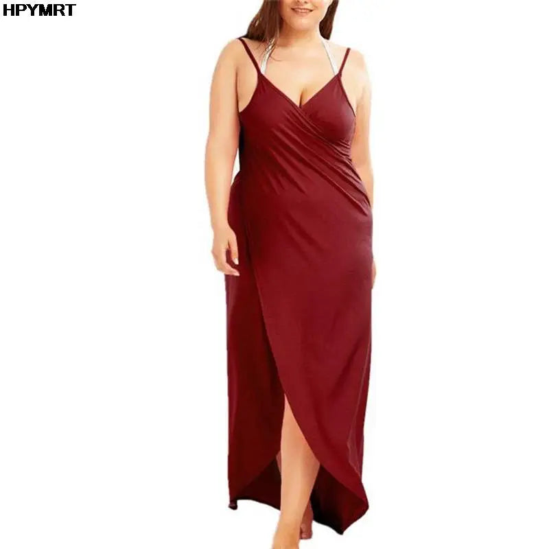 5XL Halter Sexy Suspenders Cross Sleeveless Skirt