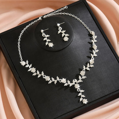 Flower Necklace Jewelry Set