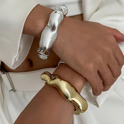 Exaggerated Hip Hop Rock Plastic Cuff Bracelet