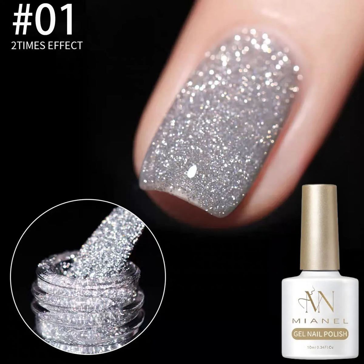 Gel Nail Polish Adhesive Burst Flash Broken Diamond Halloween Nails Art Kit