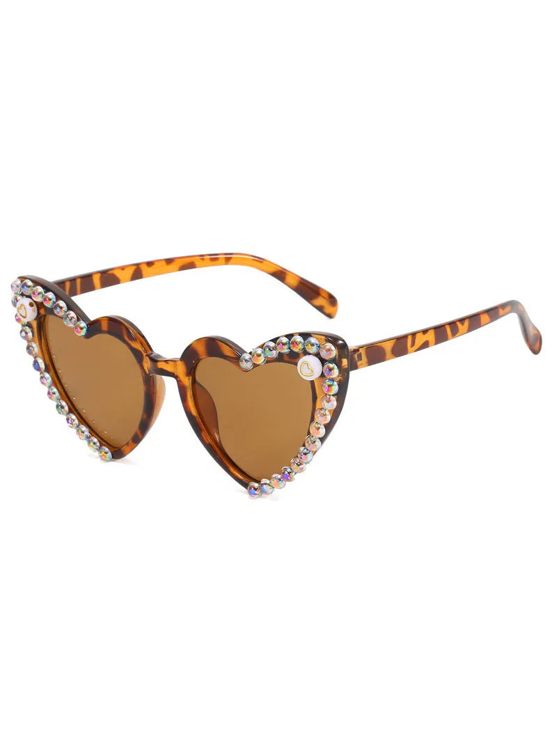 Rhinestone & Pearl Cat Eye Sunglasses