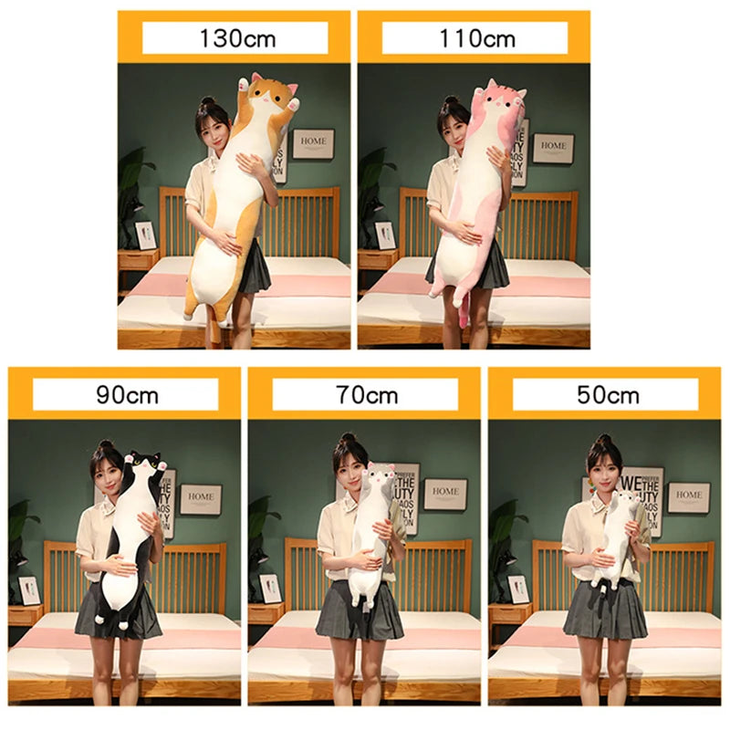50/70/90/110/130cm Funny Joy Cute Soft Long Cat Plush Toys