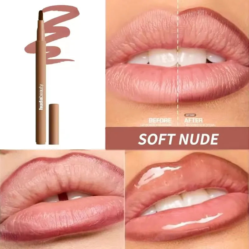 Velvet Brown Lip Liner Pencil Nude Matte Waterproof Non-stick Cup Cherry