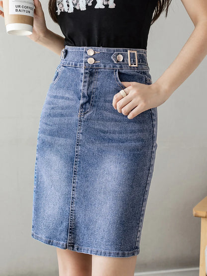 High Waist Large Size Jeans Skirts