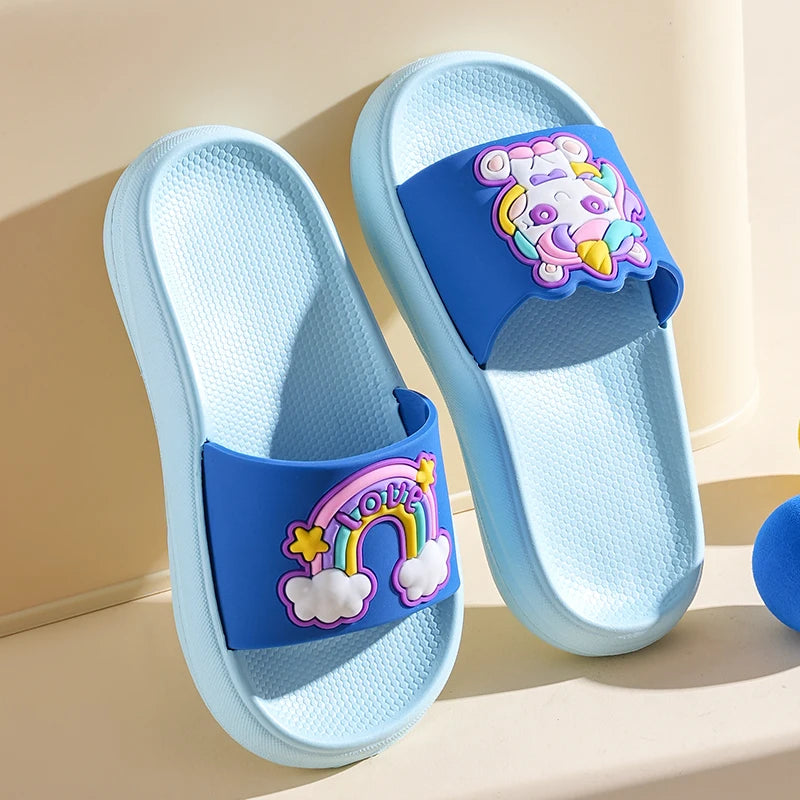 Slippers 2 to 3 4 5 6 7 8 9 10 Years Pink Unicorn Indoor Children's Slippers