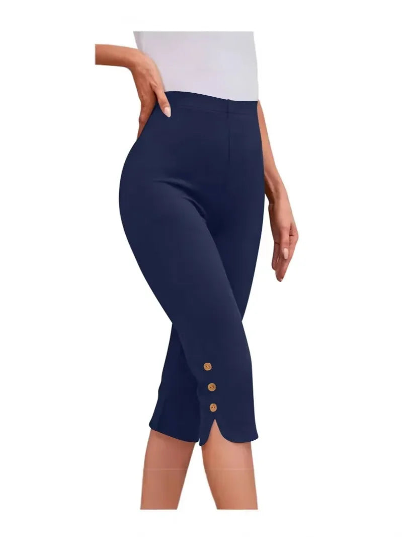 High-Waisted Elastic Seven-Foot Pants