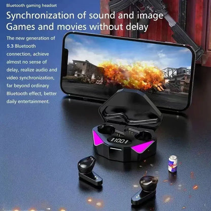 TWS Wireless Bluetooth Headset LED Display Headphones Noise Cancelling