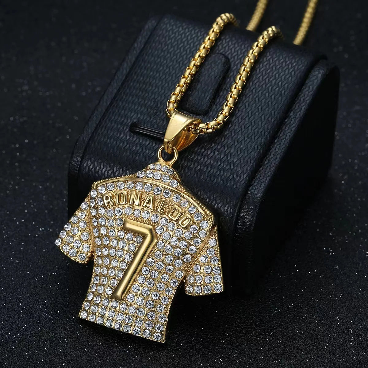Hip Hop Style Number 7 Jersey Zircon Pendant Alloy Necklace