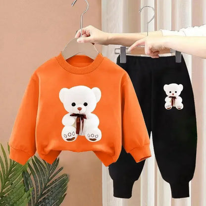 Autumn Winter Polo Sweatshirt+Pants Sport Set