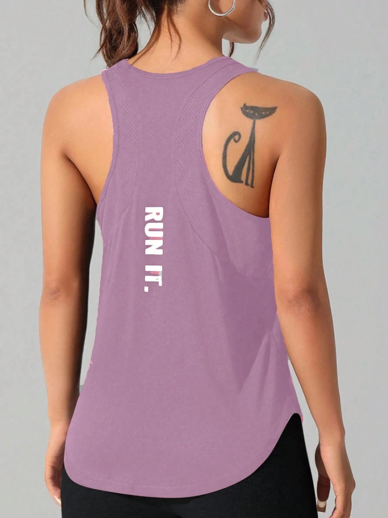 stitched letters quick-drying sports vest