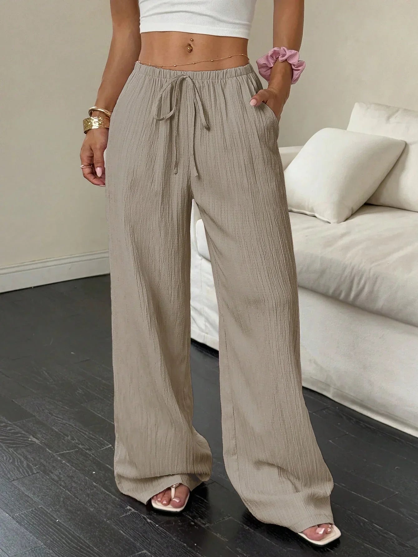 straight leg floor length pants