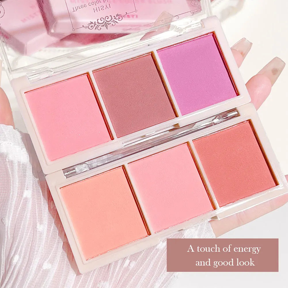 Three color blush tray makeup