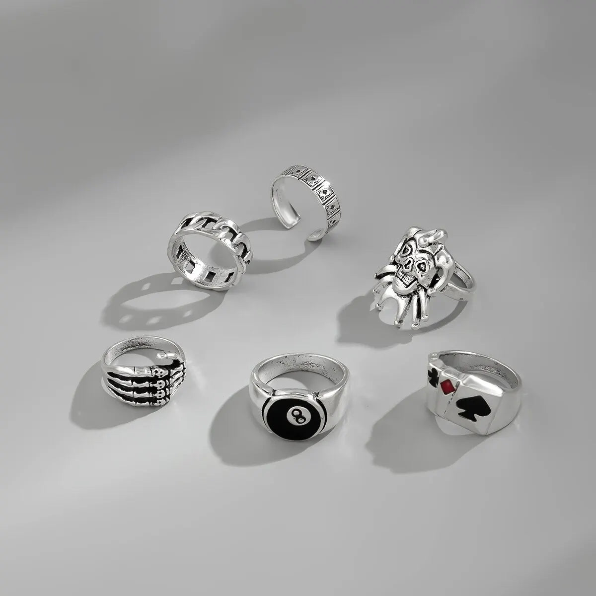 DANA Hip Hop Claw Clown Ring Set