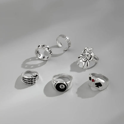 DANA Hip Hop Claw Clown Ring Set