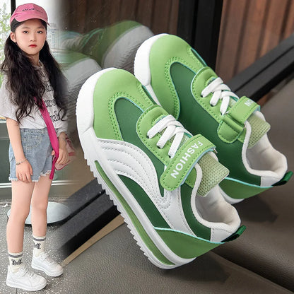 Leather Upper Soft Sole Tennis Shoes