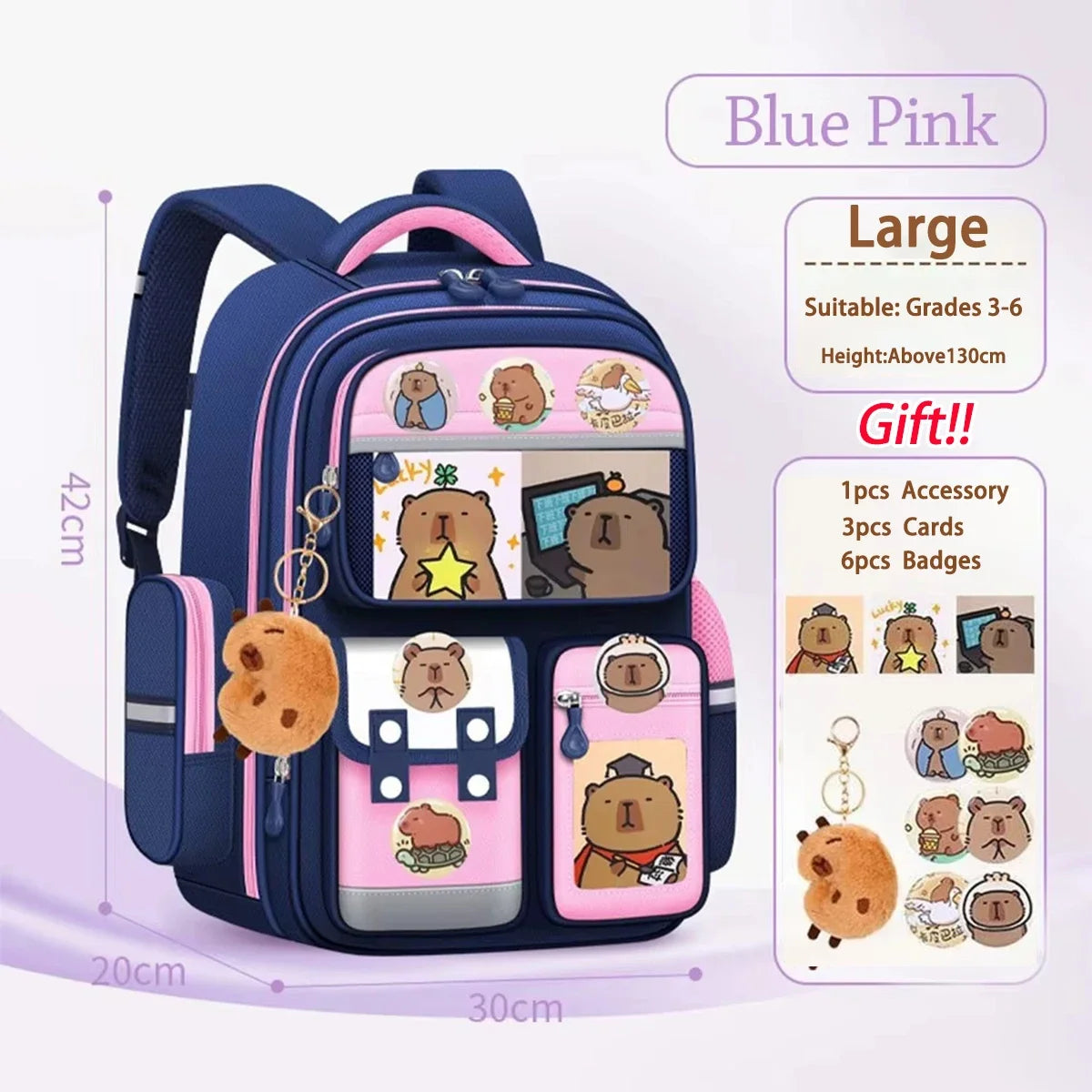 Capybara Waterproof Backpack Large Capacity Backpack