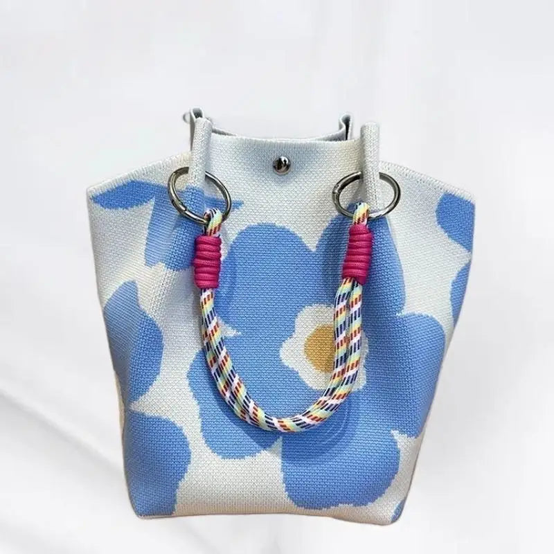 Versatile Cute Knitted Handbag With 3D Magnetic Snap Handbag Clutch Bag