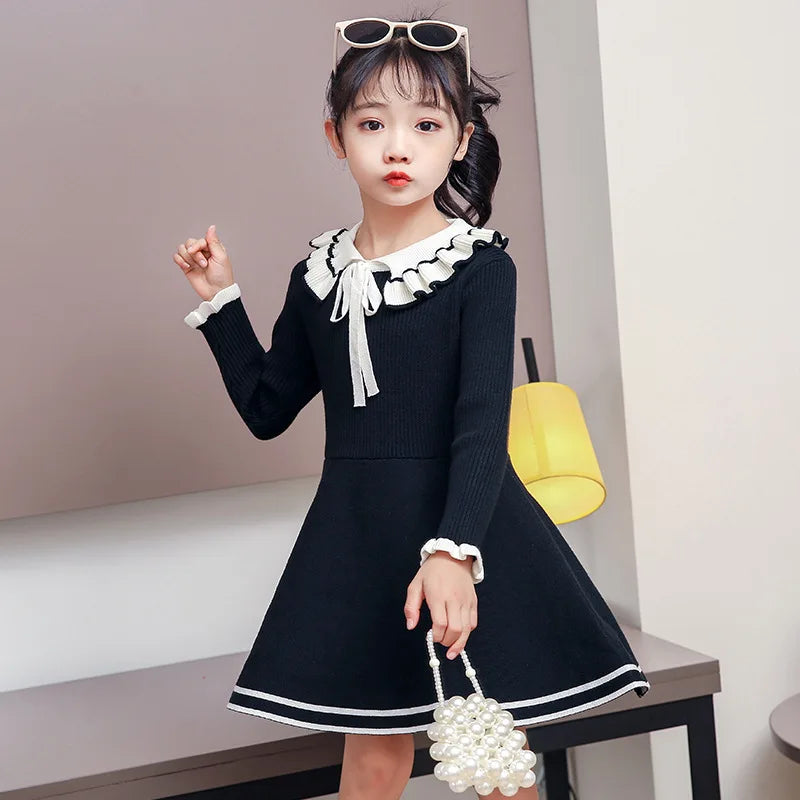 Sweater Knitted Warm Sweater Princess Dress