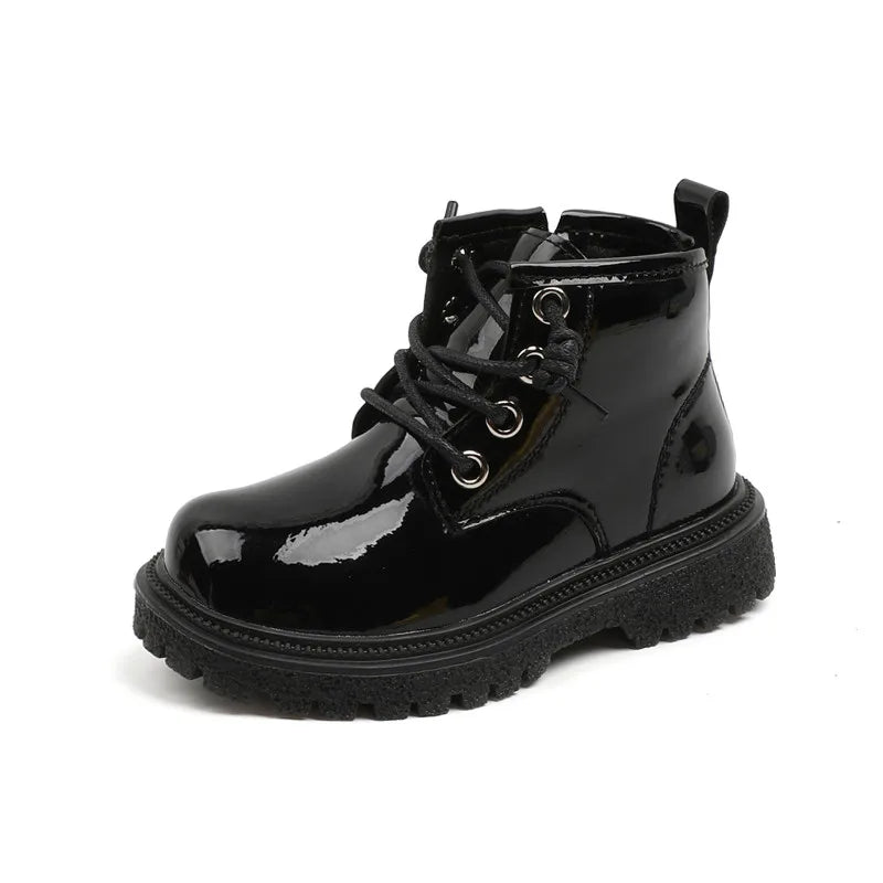 Baby Leather Waterproof Rubber Toddler Boots