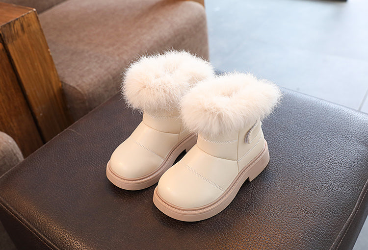 Britain Style Casual Plush Winter Soft Short Boots