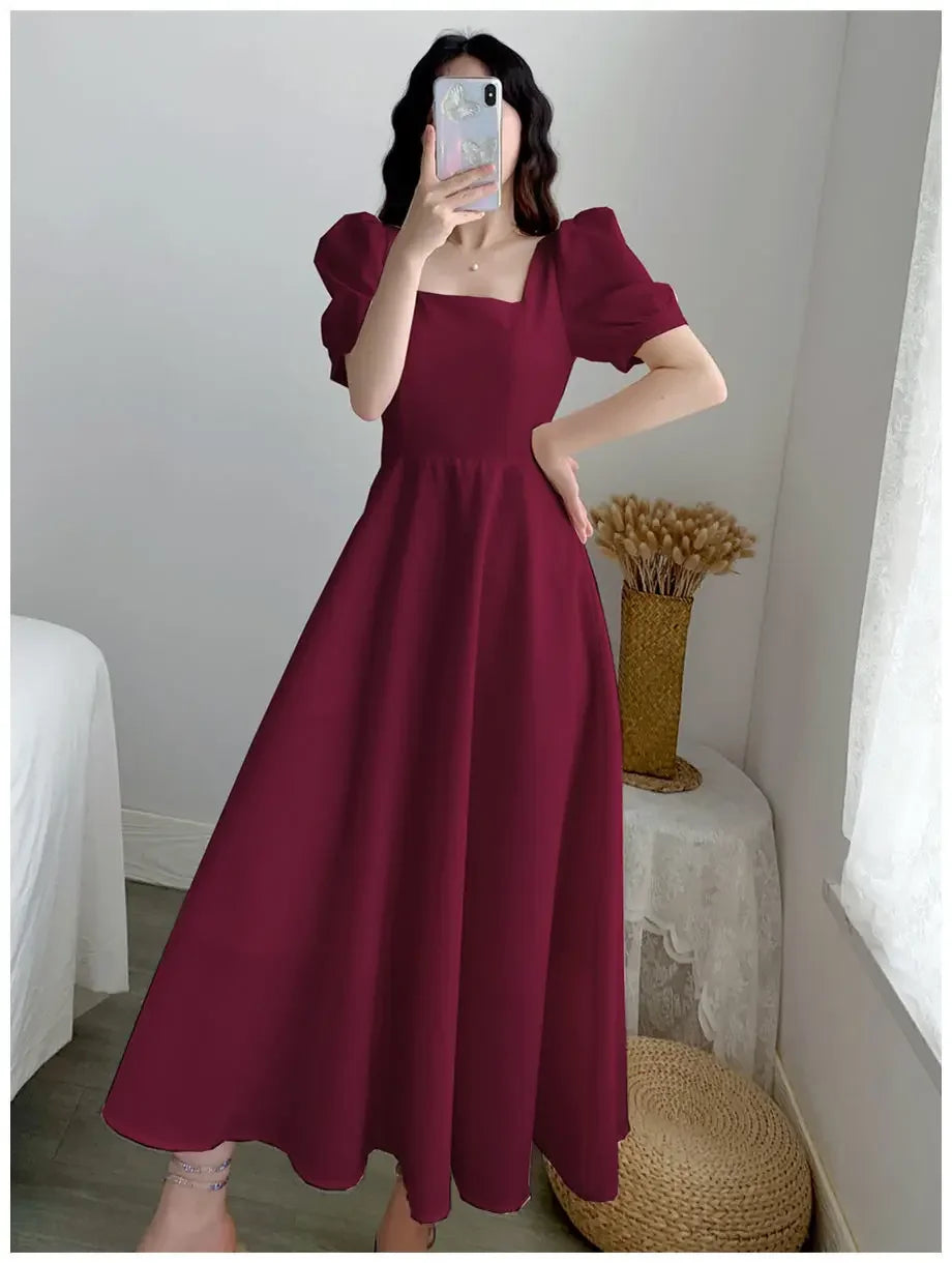 Slim Fit Bubble Sleeve Dress