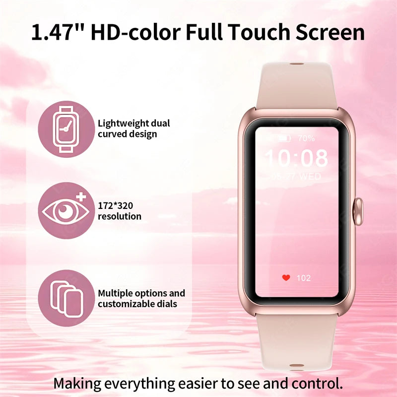 1.47-inch Blood Oxygen Heart Rate Sleep Health Monitoring Information Watch Smartwatch