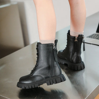 Round Toe Thick Soled Riding Sports Mid Length Boots