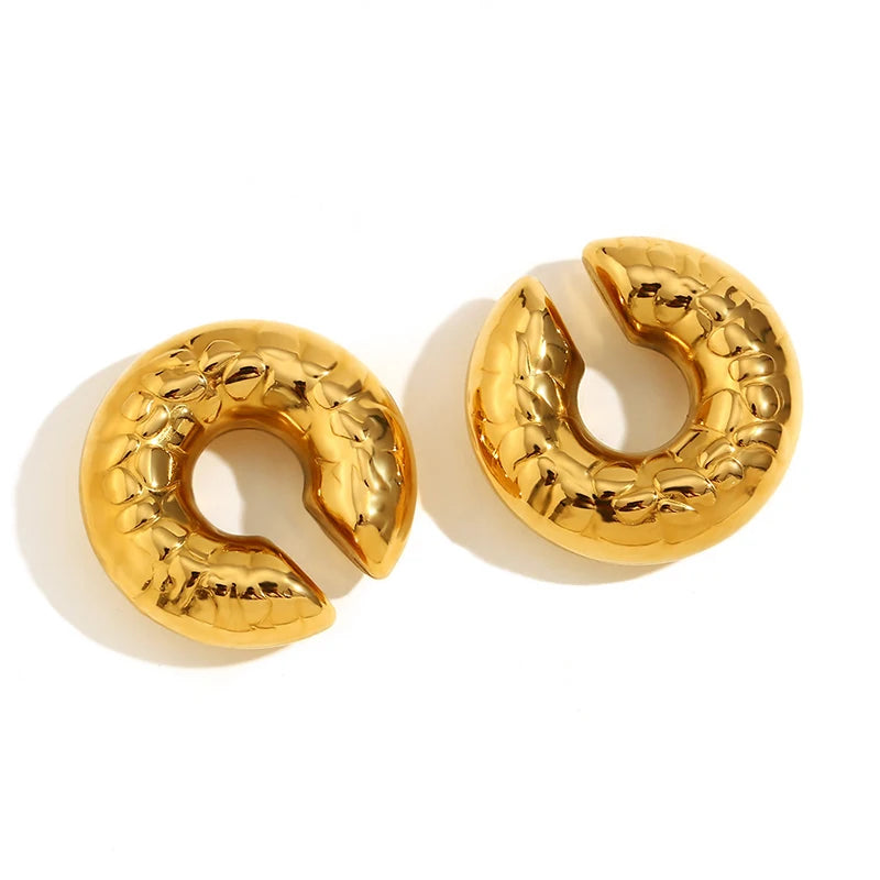 DANA Smooth Circle C Shape Clip Earrings