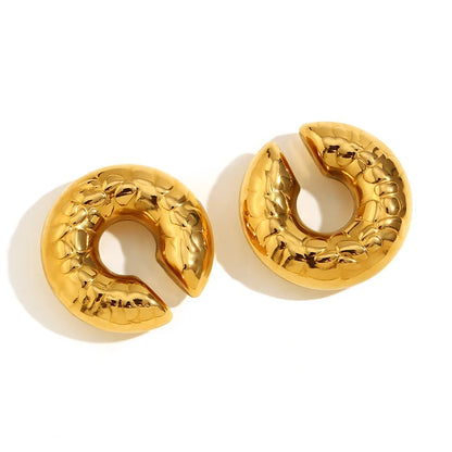 DANA Smooth Circle C Shape Clip Earrings