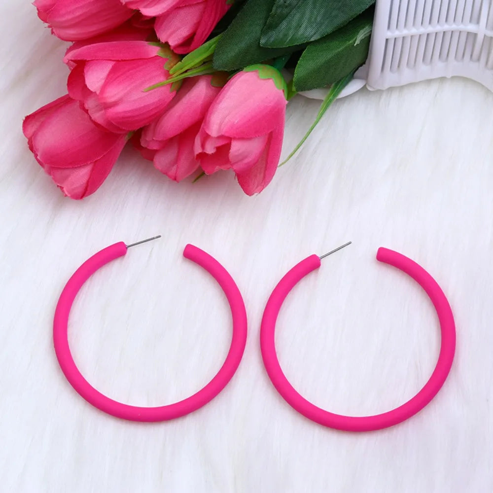 Funny Acrylic Circular Earrings