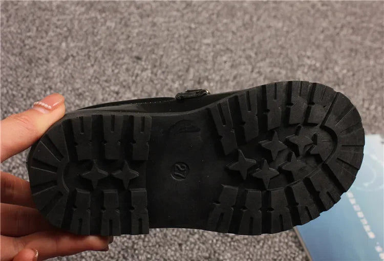Leather Chain Flat Elegant Shoes
