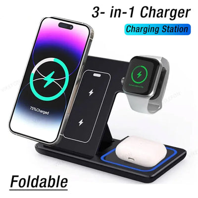 Foldable Phone Wireless Charger Station For iPhone