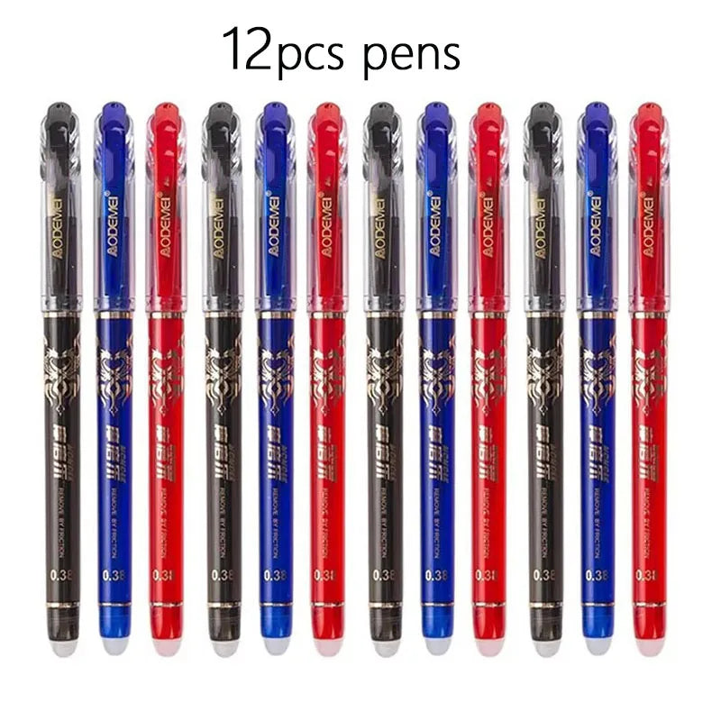 12Pcs/23Pcs/34Pcs/60Pcs Erasable Gel Pen Set