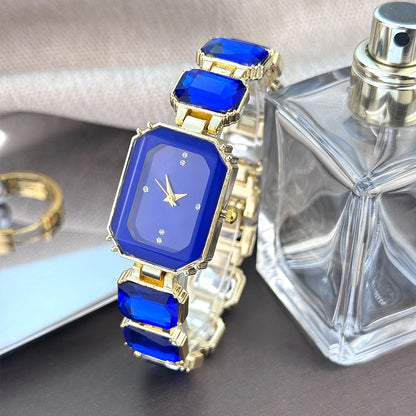 Rhinestone chain rectangular color case rhinesto watch