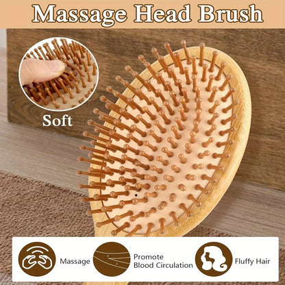 Solid Wood Bamboo hair Brush