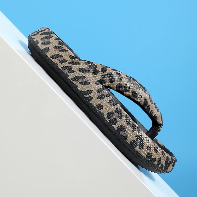 Flip-Flop Leopard Soft Thick-Soled Slippers