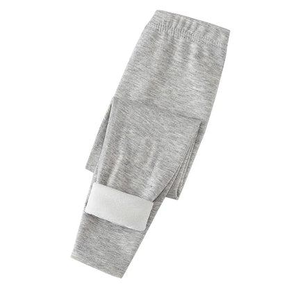 3/1 Piece Autumn And Winter Children Solid Color Thick Warm Leggings