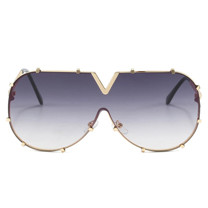 Metal Oversized Pilot Outdoor Windproof Sunglasses